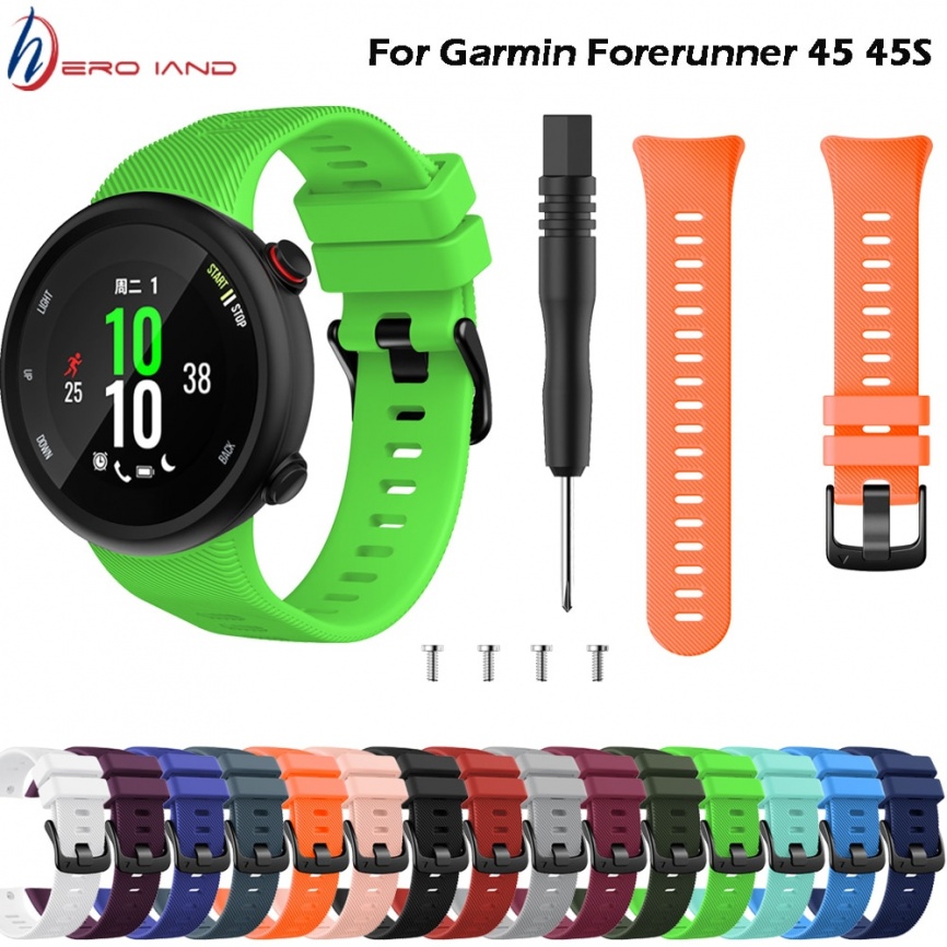 15 видов цветов, ремешок для браслета Garmin Forerunner 45 45S Swim 2, силиконовый сменный сменный смарт-часы, модные аксессуары для часов фото 1