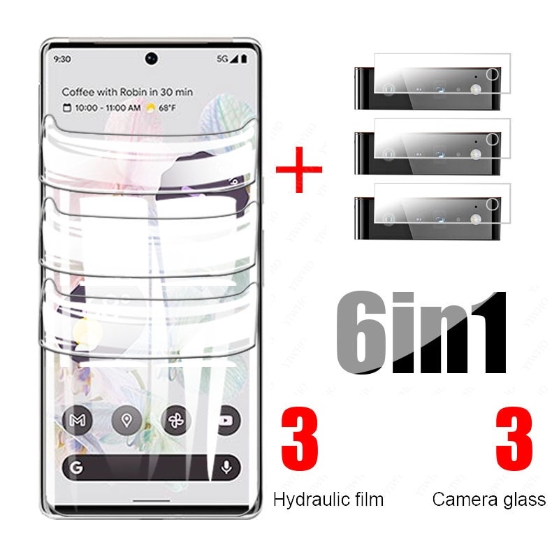 Гидрогелевая пленка 6 в 1 для Google Pixel 6 Pro Защитная пленка для экрана Защитные пленки для Pixel 6 Pixel6 Pro 6pro 5G пленка не стекло фото 1