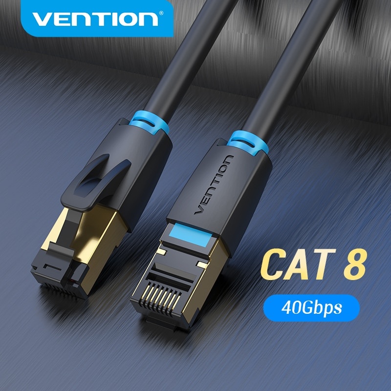 Ethernet-кабель Vention Cat8 STTP 40 Гбит/с 2000 МГц Cat 8 RJ45 Сетевой патч-корд Lan для модема-маршрутизатора Интернет RJ 45 Ethernet-кабель фото 1