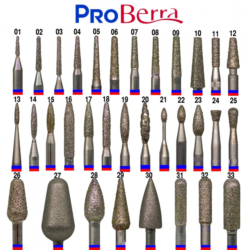 NAILTOOLS RUSSIA сверла для ногтей 34 TYPE Алмазные насадки разной формы Маникюр Маникюр Чистка кутикулы Педикюр фото 1