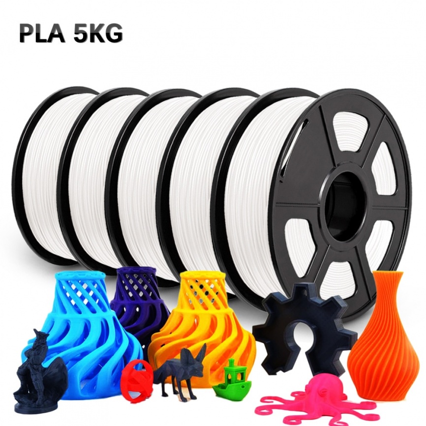 Нить PLA для 3D-принтера Нить PLA 1 кг 5 рулонов / комплект 1,75 мм 10-кратная прочность Быстрая доставка PLA ABS PETG WOOD FILAMENT фото 1