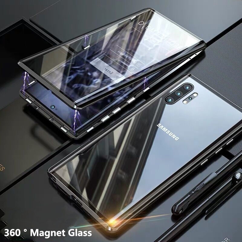 360 защитный чехол для Samsung Galaxy Note 8 9 10 20 S7 S8 S9 S10 S20 S21 A80 A72 A71 A70 A60 Plus Lite Ultra FE магнитная крышка фото 1