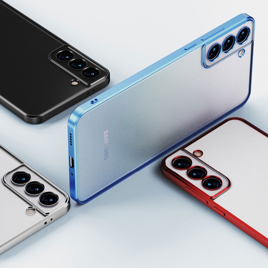 Роскошный силиконовый прозрачный чехол с квадратной рамкой для Samsung Galaxy S21 FE S21 S22 Ultra S21 Plus Coque Clear Back Cover фото 1