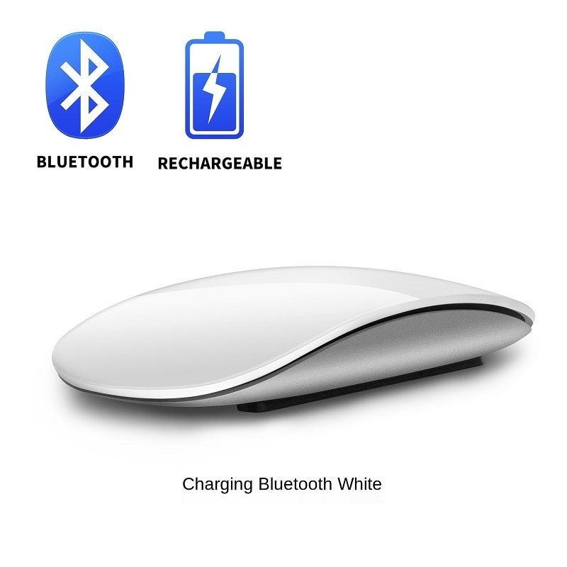 Беспроводная мышь Bluetooth 4,0, перезаряжаемая бесшумная мышь Multi Arc Touch, ультратонкая волшебная мышь для ноутбука, Ipad Mac, ПК, Macbook фото 1