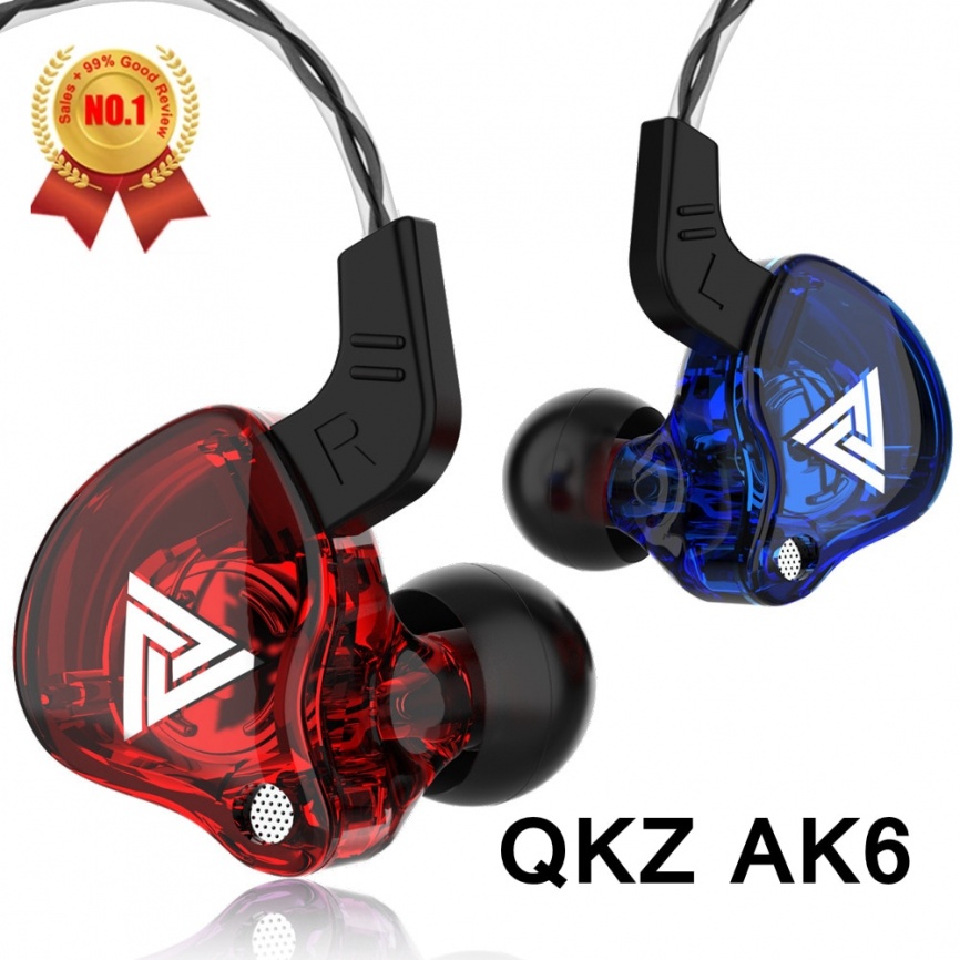 Оригинальные проводные наушники QKZ AK6 с медным драйвером HiFi, спортивные наушники для бега, стереогарнитура с басами, музыкальные наушники fone de ouvido фото 1