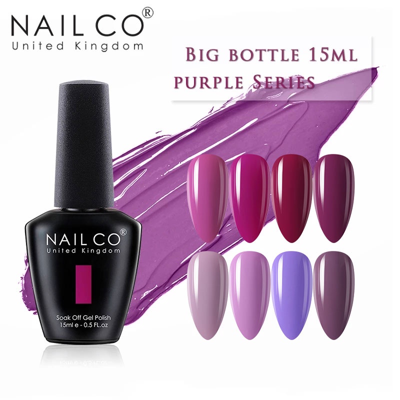 NAILCO новый фиолетово-фиолетовый цвет серии 15 мл лак для ногтей набор для дизайна ногтей маникюр гибридные ногти лак дизайн лак гель лаки салон фото 1
