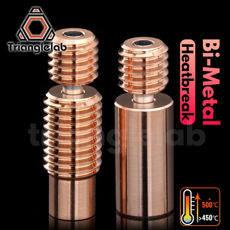 Trianglelab Bi-Metal Heatbreak Bimetal Heat Break для V6 HOTEND Блок нагревателя для Prusa i3 MK3 Break 1,75 мм нить накаливания гладкая фото 1