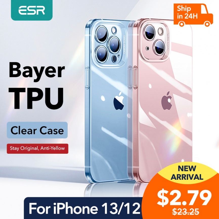 Прозрачный чехол ESR для iPhone 13 Pro Max для iPhone SE 2022 13 Pro Mini Full Len, чехол для iPhone 13 SE 8 7, силиконовая задняя крышка из ТПУ фото 1