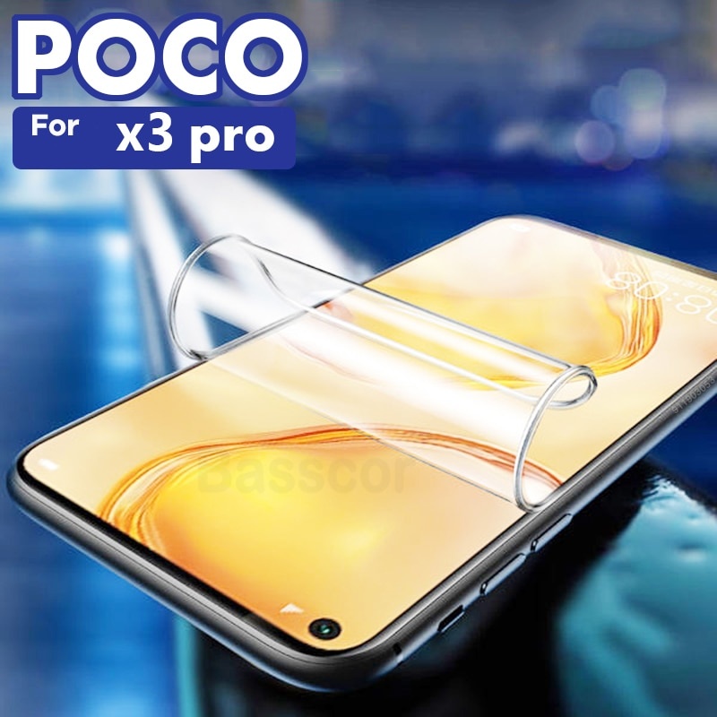 2 шт. гидрогелевая пленка на защитную пленку для экрана для Xiaomi Poco X3 Pro F1 F2 F3 Защитная пленка для экрана для Poco X3 GT M3 M4 Pro 5G Non Glas фото 1