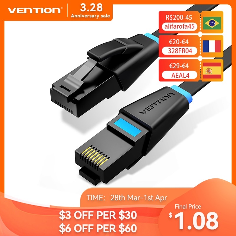 Ethernet-кабель Vention Cat6 Lan Кабель UTP RJ45 Сетевой патч-кабель 10 м 15 м для PS PC Интернет-модем-маршрутизатор Cat 6 Кабель Ethernet фото 1