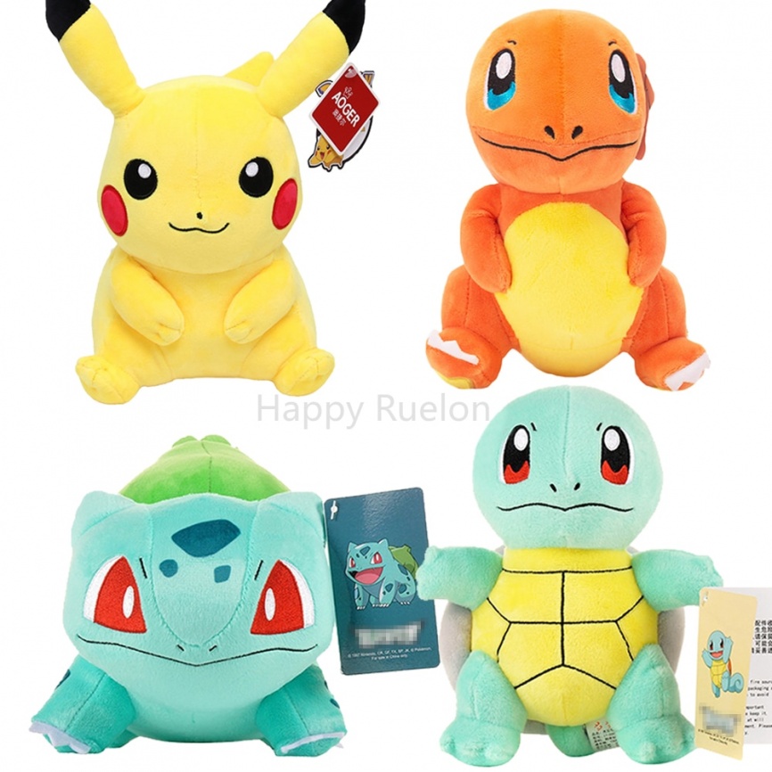 Charmander Squirtle Pokemon Плюшевые Bulbasaur Jigglypuff Lapras Eevee Аниме Пикачу Мягкая плюшевая игрушка Peluche Doll Gift For kids фото 1