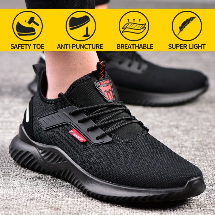 Рабочая защитная обувь с защитой от ударов со стальным носком и защитой от проколов, легкие дышащие кроссовки, ботинки для мужчин и женщин, Air Light фото 1