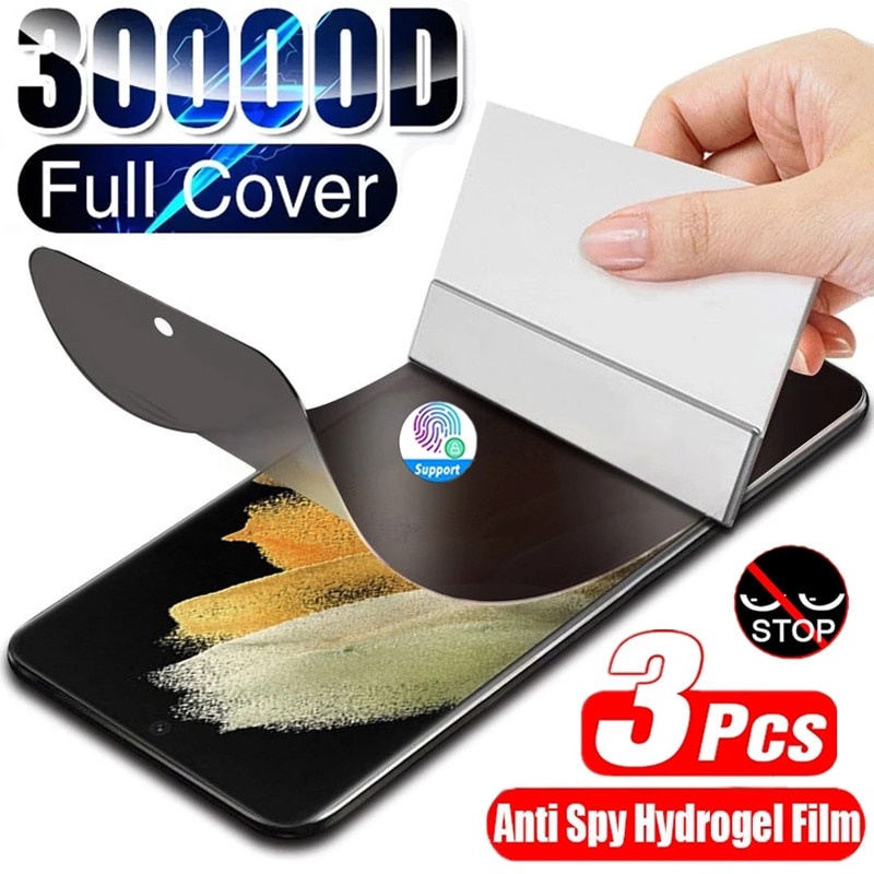 1-3 шт. антишпионская гидрогелевая пленка для Samsung S21 S20 Plus Note 20 Ultra Privacy Screen Protectors для Samsung S10 S9 S8 Note 8 9 10 фото 1