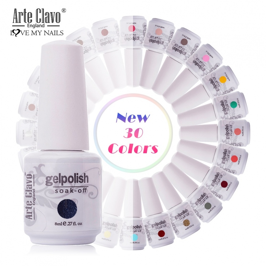 Arte Clavo Новый 115 Цветов 8 мл Живопись Гель-лак для ногтей Гель-лак для ногтей Набор Маникюр Верхнее базовое покрытие Hybird Design Nail Art Primer фото 1