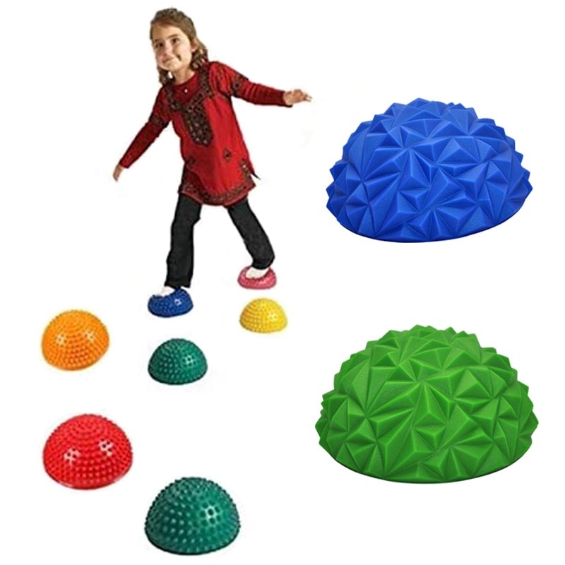 Полусферические мячи для йоги, ступеньки для детей, балансирующие игрушки, сенсорные игры для мальчиков и девочек, для детей и взрослых, для фитнеса, спорта и развлечений фото 1