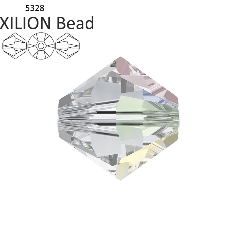 100% ОРИГИНАЛЬНЫЕ кристаллы Swarovski-elements 5328 XILION Bicone beads made in Austria свободные бусины со стразами для изготовления своими руками фото 1