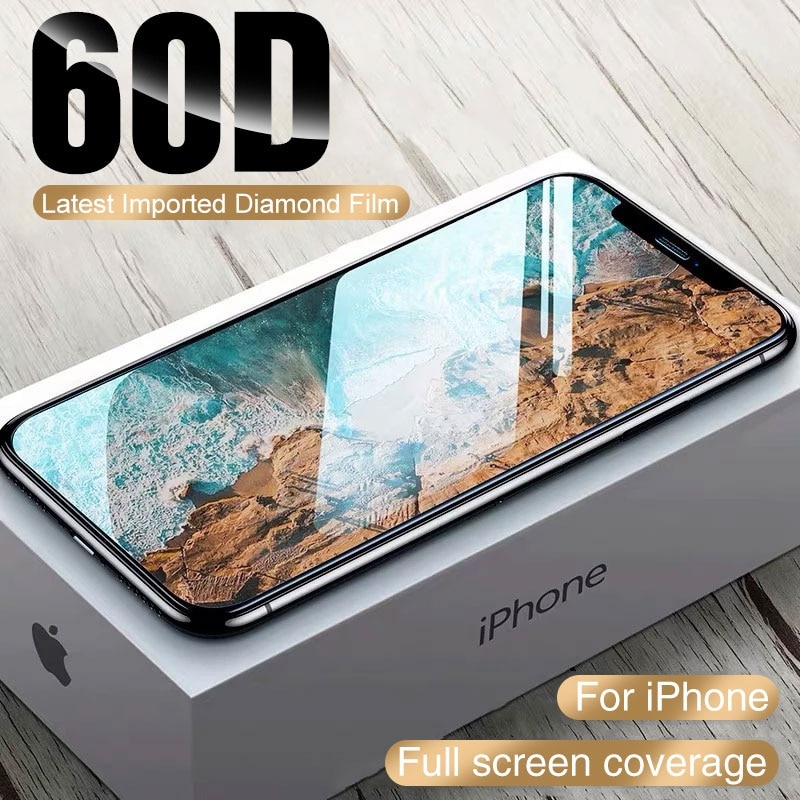 60D полное покрытие защитное стекло для iPhone 12 11 13 Pro Max XR Защитная пленка для экрана для iPhone 11 12 13 мини пленка из закаленного стекла фото 1