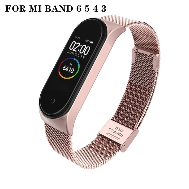 Ремешок для Xiaomi Mi Band 6 4 5 Наручный металлический браслет Безвинтовой браслет из нержавеющей стали MIband для Mi Band 4 3 5 Ремешок Браслеты Pulseira фото 1