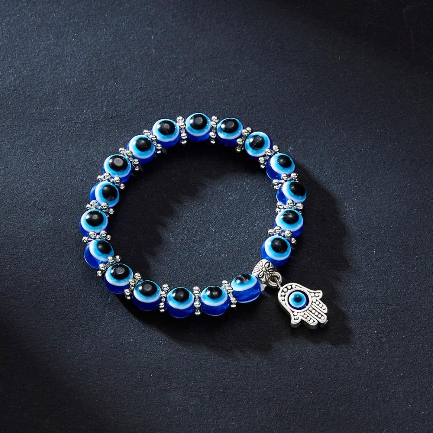 Турецкие браслеты Lucky Evil Eye, синий браслет из бисера Evil Eye, браслет для мужчин и женщин, ювелирные изделия ручной работы, браслет с подвеской для женщин, Прямая поставка фото 1