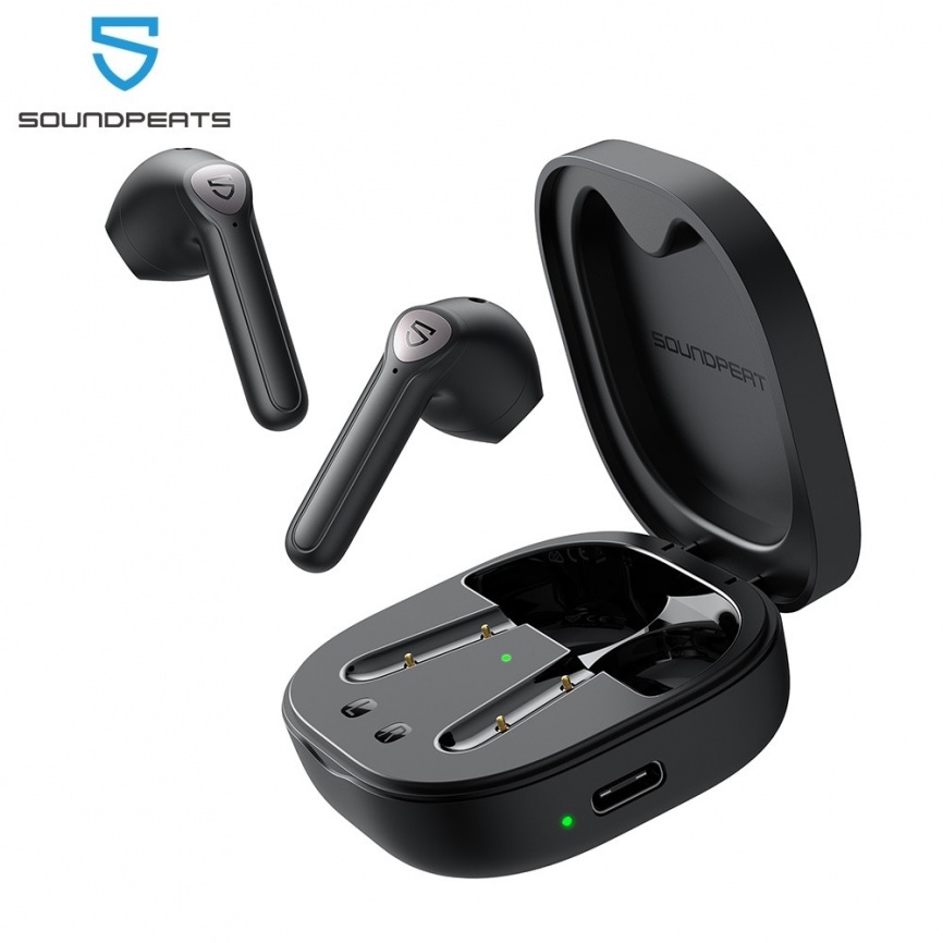 SOUNDPEATS Беспроводные наушники TrueAir2 + QCC3040 Адаптивный aptX Bluetooth V5.2 Наушники 4 микрофона CVC 8.0 Шумоподавление Игровой режим фото 1