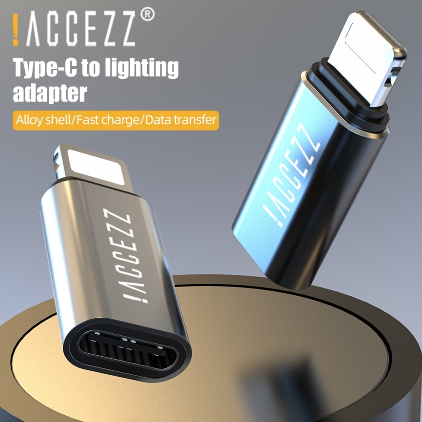 !ACCEZZ для iPhone, адаптер освещения для типа C, женский для iPhone 13 11 Pro X 8, USB C, кабель-конвертер, разъем для зарядки и синхронизации данных фото 1