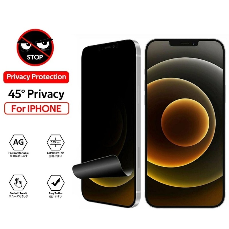 1-3 шт. антишпионская гидрогелевая пленка для IPhone 12 11 Pro Max 6 7 8 Plus защита экрана для конфиденциальности для IPhone 13 XS MAX X XR не стекло фото 1
