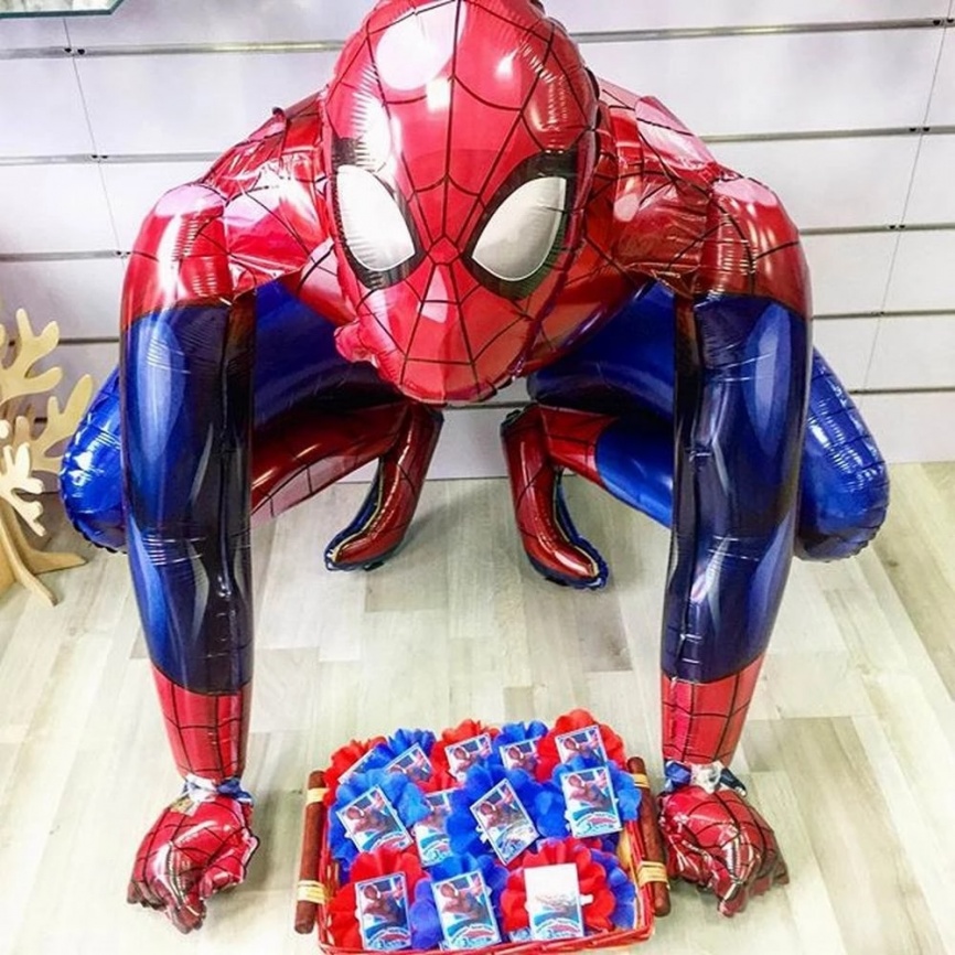 1 шт. 3D Marvel Человек-паук Железный человек Фольгированный шар Мстители герой с днем ​​рождения украшения Baby Shower Дети Air Globos фото 1
